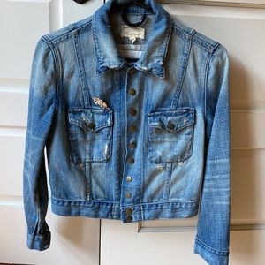Current Elliot the snap jacket denim better than madewell Anthropologie